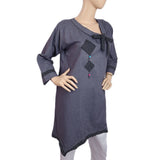 Women's Denim Kurti - Dark Grey, Women, Ready Kurtis, Chase Value, Chase Value