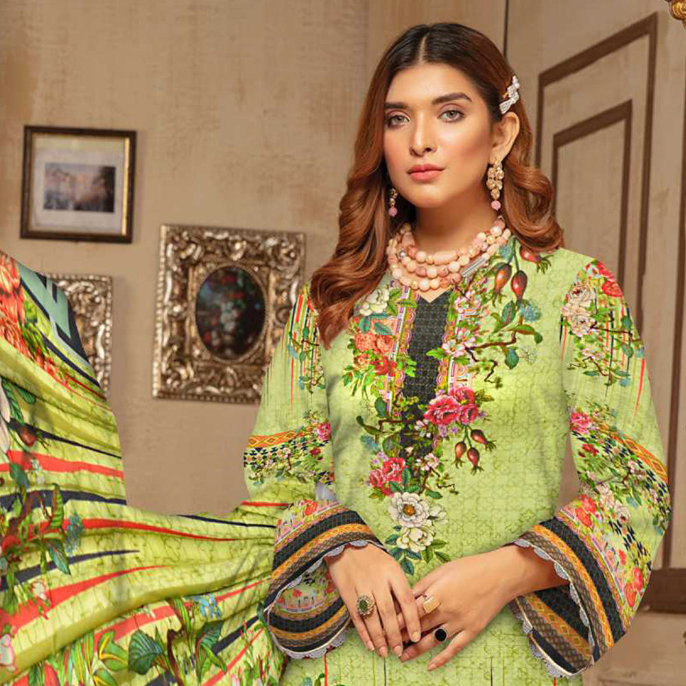 Riwayat Cottrell Digital Printed Linen 3 Pcs Un-Stitched Suit - 02, Women, 3Pcs Shalwar Suit, Ulfat Textile, Chase Value