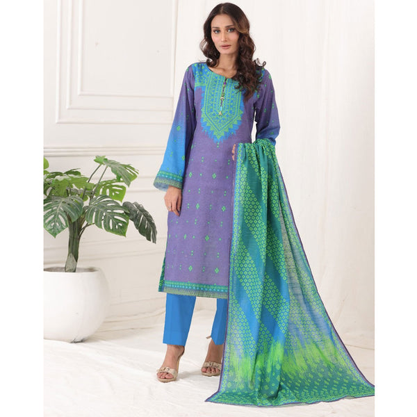 Eminent Digital Khaddar Un-Stitched Printed 3 Pcs Suits V1 - 2, Women, 3Pcs Shalwar Suit, Eminent, Chase Value