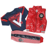Boys 3 Piece Full Sleeves Suit - Red, Kids, Boys Sets And Suits, Chase Value, Chase Value