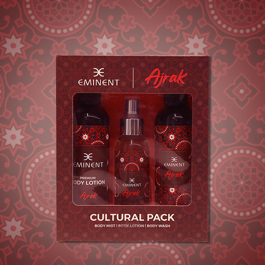Eminent Cultural Pack of 3 - Ajrak, Men Body Spray & Mist, Eminent, Chase Value