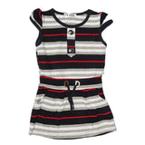 Girls Yarn Dyed Half Sleeves T-Shirt - Navy Blue, Kids, Girls T-Shirts, Chase Value, Chase Value