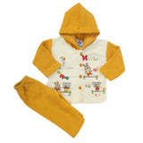 Newborn Boy Full Sleeves Polar Hooded Suit - Mustard, Kids, NB Boys Sets And Suits, Chase Value, Chase Value