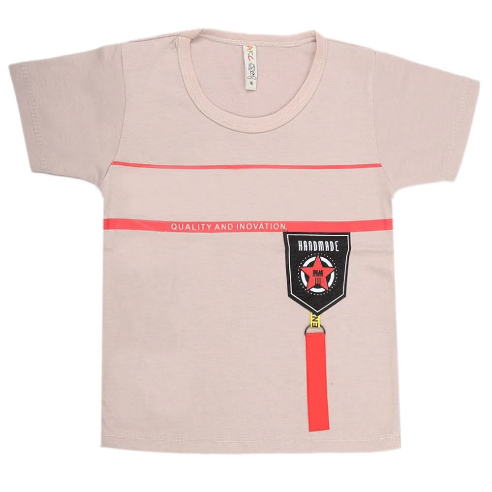 Boys Half Sleeves T-Shirt - Light Grey, Kids, Boys T-Shirts, Chase Value, Chase Value