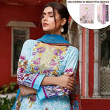 Zobia Noor Embroidered Lawn 3 Piece Un-Stitched Suit - ZN-05B, Women, 3Pcs Shalwar Suit, Salam's Textiles, Chase Value