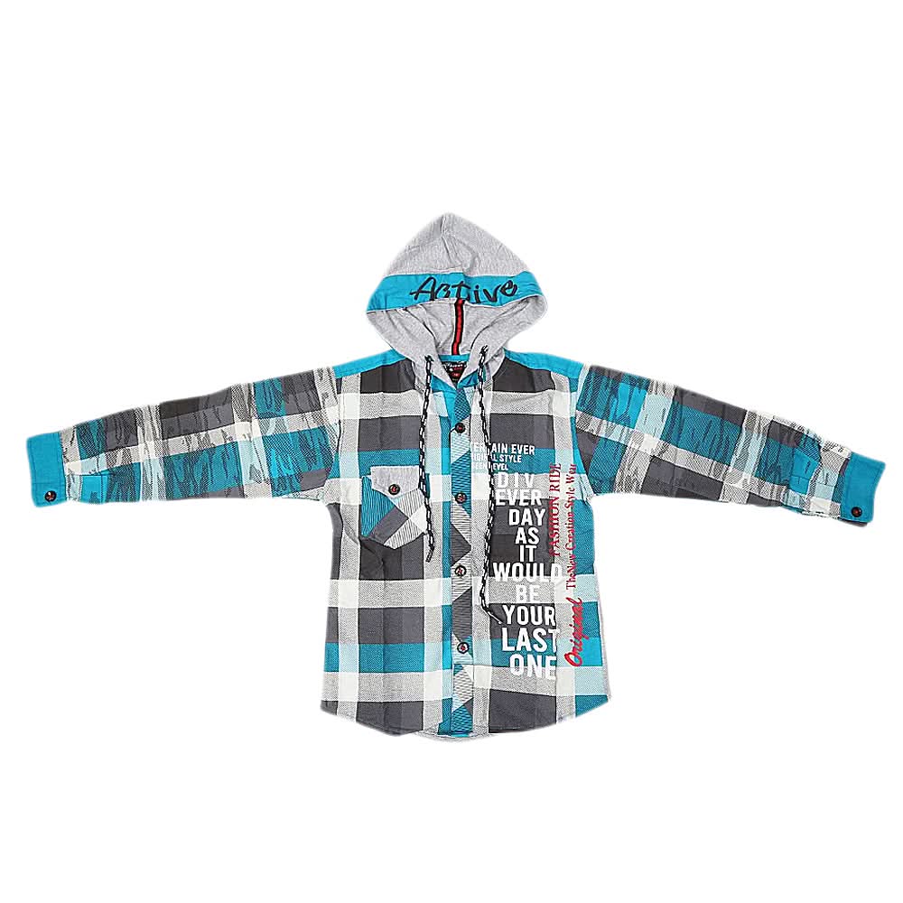 Boys Full Sleeves Casual Shirt - Sea Green, Kids, Boys Shirts, Chase Value, Chase Value