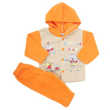 Newborn Boy Full Sleeves Polar Hoodie Suit - Orange, Kids, NB Boys Sets And Suits, Chase Value, Chase Value