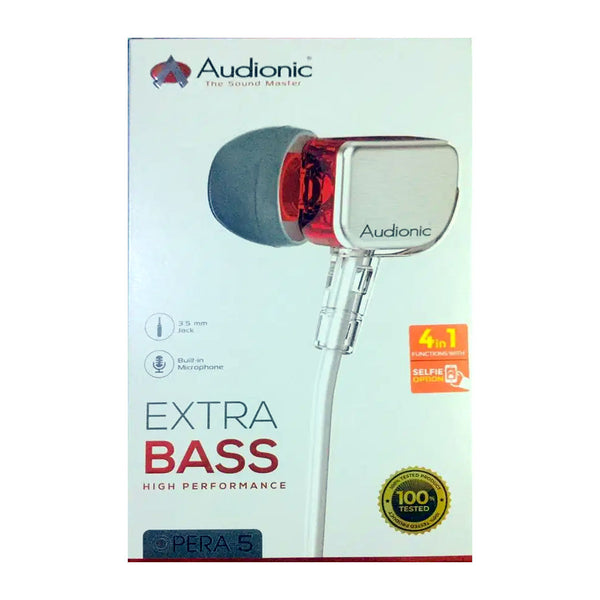 Audionic OPERA 5 Extra Bass High Performance Wired Handsfree - Silver, Home & Lifestyle, Hand Free / Head Phones, Audionic, Chase Value