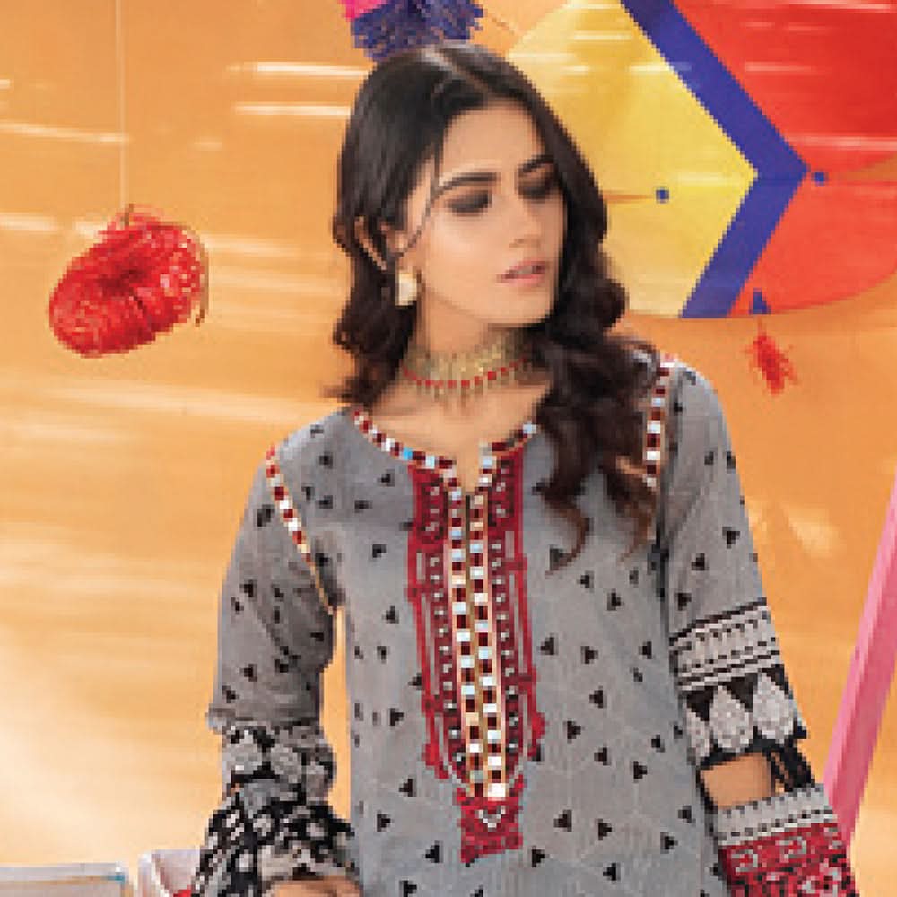 Monsoon Printed Lawn 3 Pcs Un-Stitched Suit Vol 1 - 2-A, Women, 3Pcs Shalwar Suit, Al-Zohaib Textiles, Chase Value