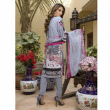 Zmaria Embroidered Lawn Un-Stitched Suit - 2A, Women, 3Pcs Shalwar Suit, ZS Textiles, Chase Value