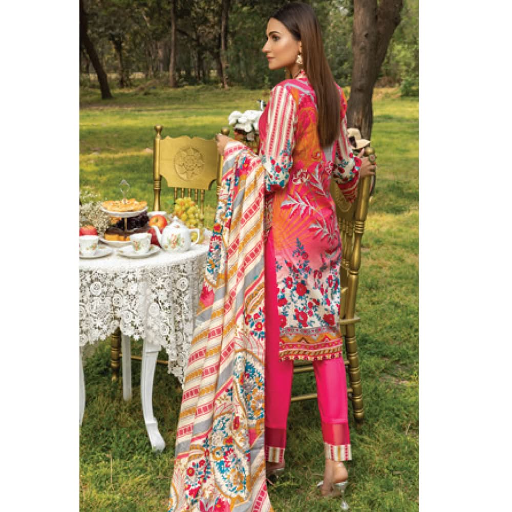 Anum Classic Printed Lawn 3 Pcs Un-Stitched Suit Vol 3 - 2-C, Women, 3Pcs Shalwar Suit, Al-Zohaib Textiles, Chase Value
