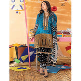 Monsoon Printed Lawn 3 Pcs Un-Stitched Suit Vol 1 - 2-C, Women, 3Pcs Shalwar Suit, Al-Zohaib Textiles, Chase Value