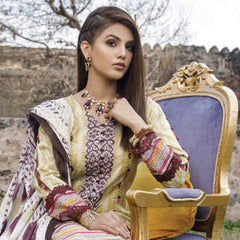 Monsoon Printed Lawn 3 Pcs Un-Stitched Suit Vol 2 - 3-B, Women, 3Pcs Shalwar Suit, Al-Zohaib Textiles, Chase Value