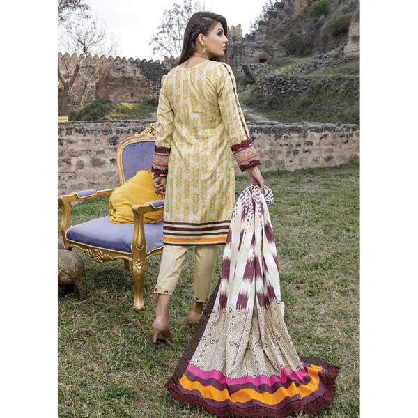 Monsoon Printed Lawn 3 Pcs Un-Stitched Suit Vol 2 - 3-B, Women, 3Pcs Shalwar Suit, Al-Zohaib Textiles, Chase Value