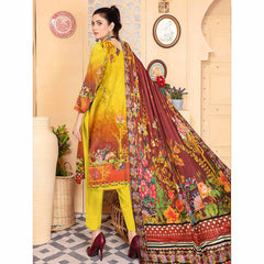 Tehzeeb Digital Printed Linen 3 Pcs Un-Stitched Suit - 03, Women, 3Pcs Shalwar Suit, Ulfat Textile, Chase Value