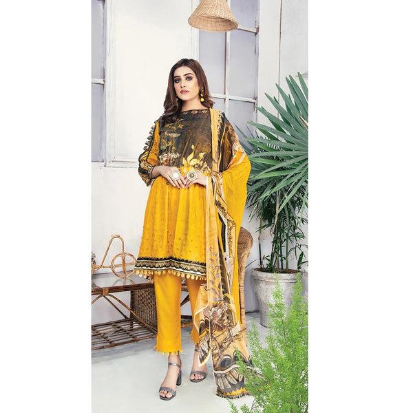 Morja Digital Printed Viscose with Chikan Kari 3 Pcs Un-Stitched Suit - 03, Women, 3Pcs Shalwar Suit, UK Fashion, Chase Value