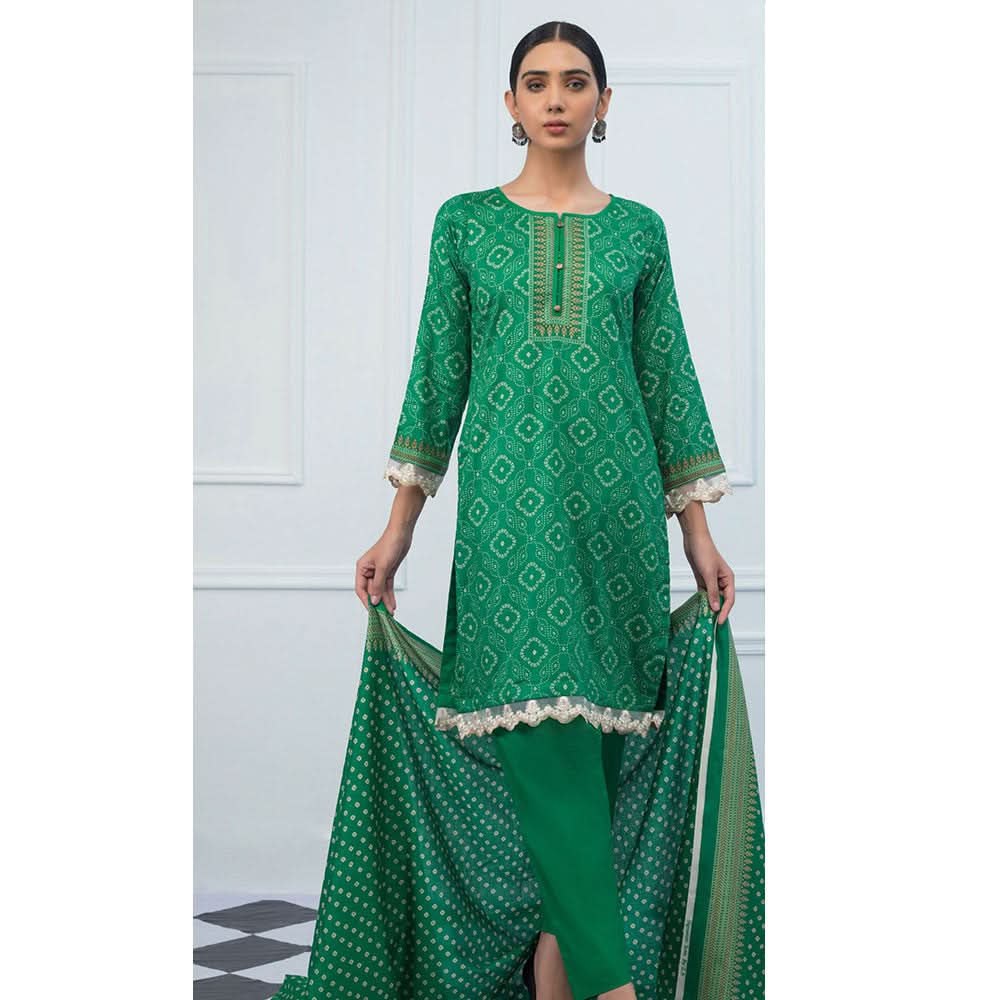 Signature Icon Printed Lawn 3 Piece Un-Stitched Suit Vol 2 - 2 A, Women, 3Pcs Shalwar Suit, ZS Textiles, Chase Value