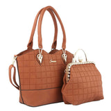 Women's Handbag 2 Pcs (303) - Brown, Women, Bags, Chase Value, Chase Value