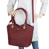 Women's Handbag 2 Pcs (303) - Maroon, Women, Bags, Chase Value, Chase Value