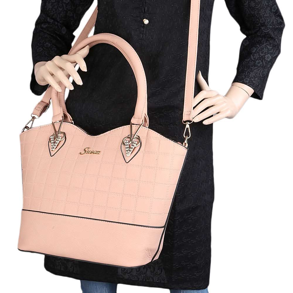 Women's Handbag 2 Pcs (303) - Pink, Women, Bags, Chase Value, Chase Value