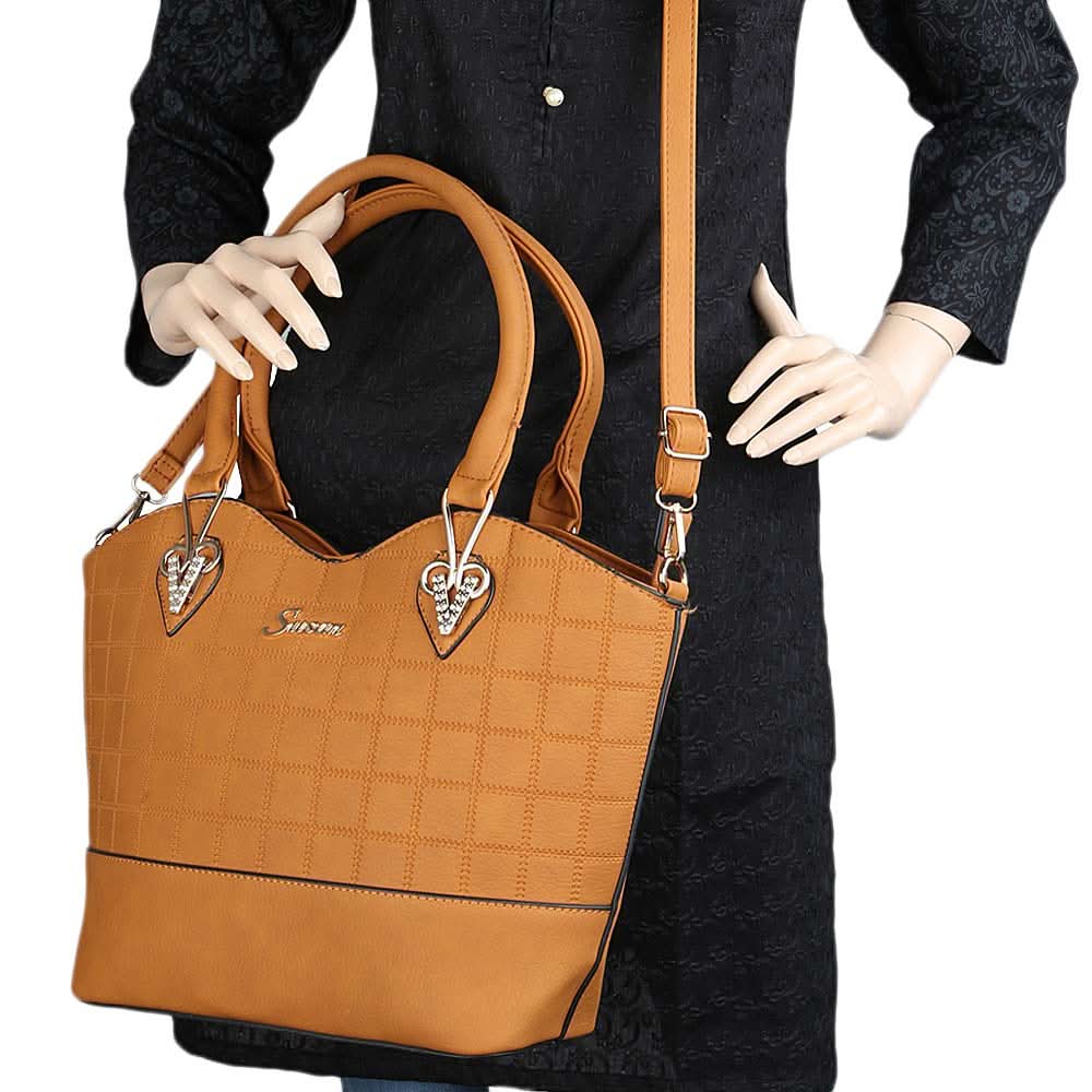 Women's Handbag 2 Pcs (303) - Camel, Women, Bags, Chase Value, Chase Value