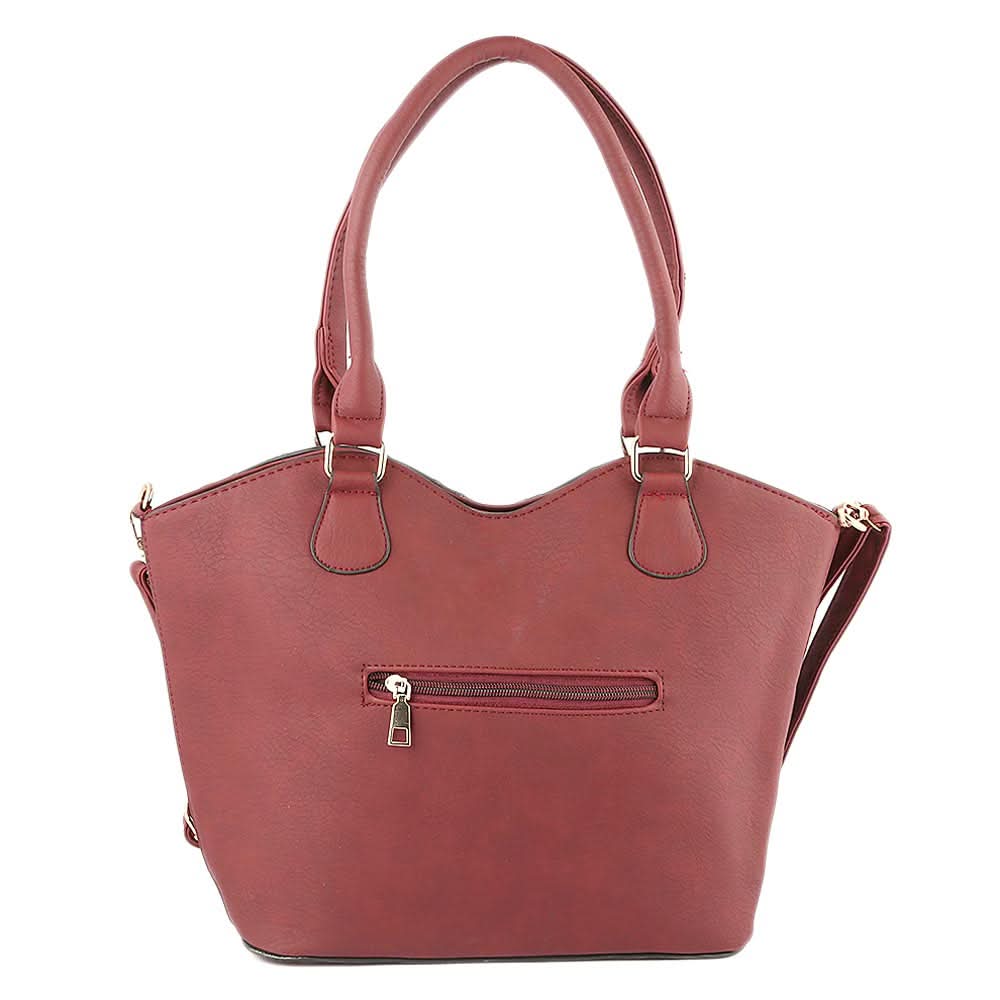 Women's Handbag 2 Pcs (303) - Maroon, Women, Bags, Chase Value, Chase Value