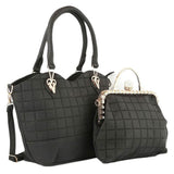Women's Handbag 2 Pcs (303) - Black, Women, Bags, Chase Value, Chase Value