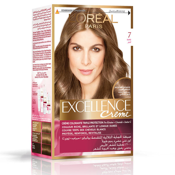 Loreal Excellence Creme - 7 Blonde, Beauty & Personal Care, Hair Colour, L'Oreal, Chase Value