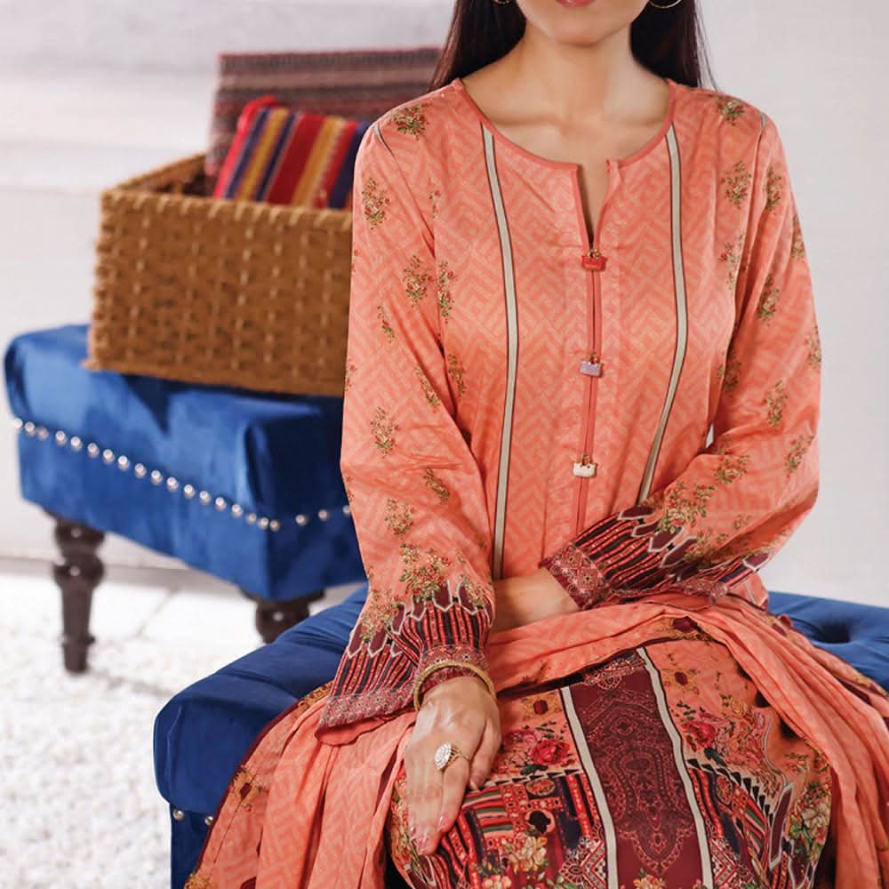 VS-MISRI Digital Printed Lawn V-3 3 Pcs Un-Stitched Suit - 30A, Women, 3Pcs Shalwar Suit, VS Textiles, Chase Value