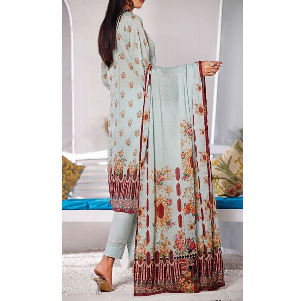 VS-MISRI Digital Printed Lawn V-3 3 Pcs Un-Stitched Suit - 30B, Women, 3Pcs Shalwar Suit, VS Textiles, Chase Value