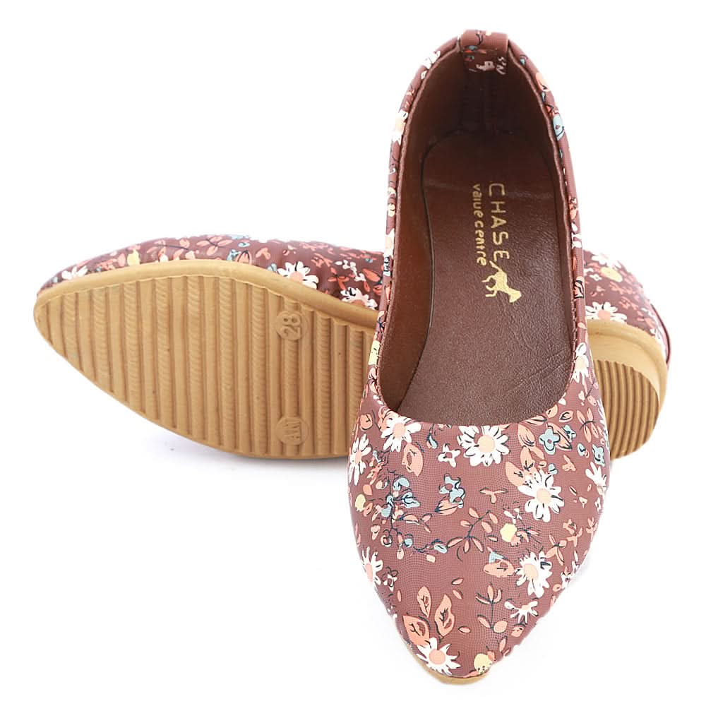 Girls Fancy Pumps  (316) - Brown, Kids, Pump, Chase Value, Chase Value