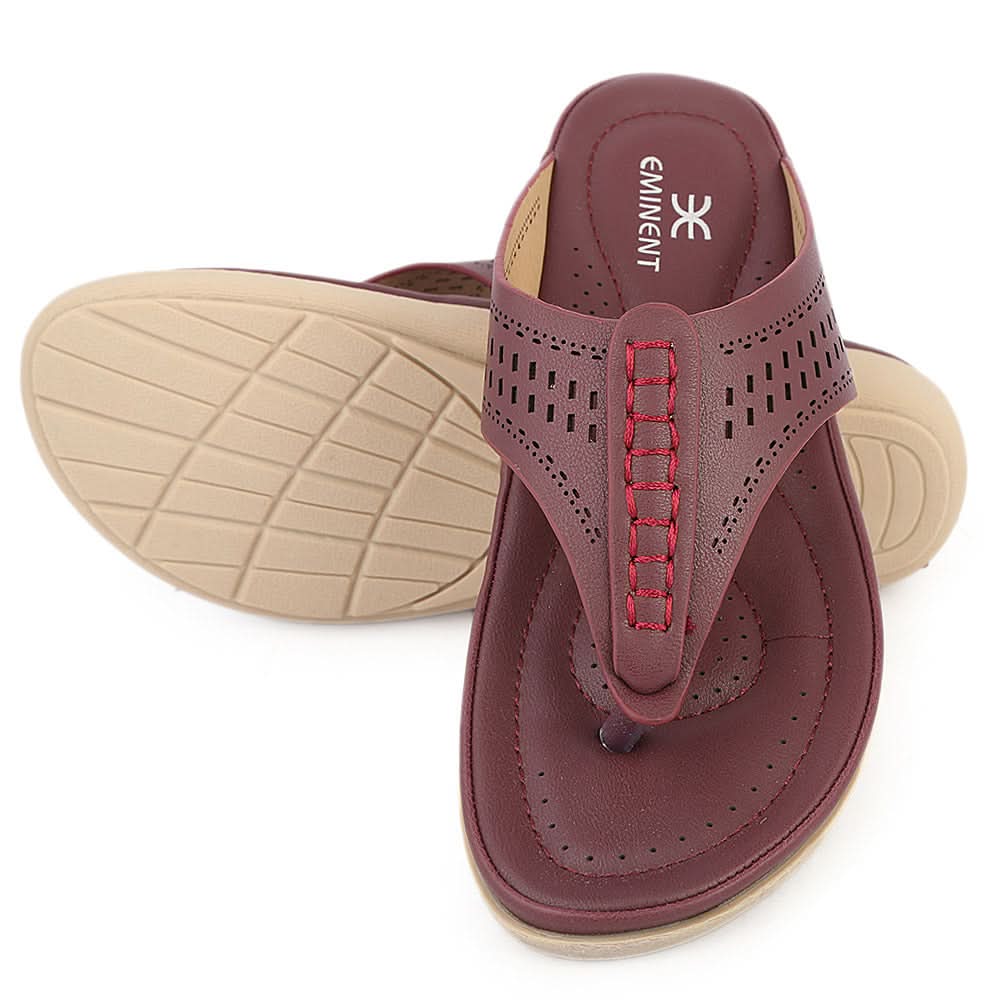 Women's Slipper (3319-155) - Maroon, Women, Slippers, Chase Value, Chase Value