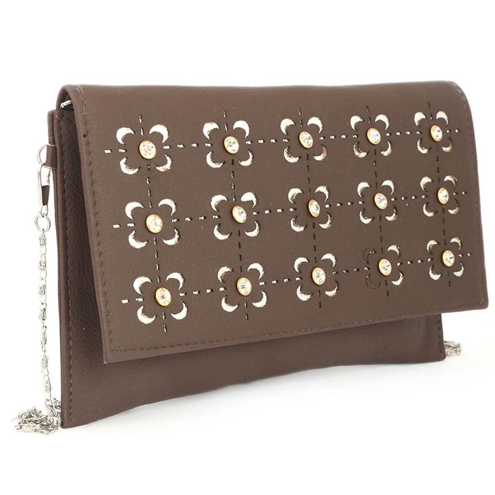 Women's Clutch (Kam-335) - Coffee, Women, Clutches, Chase Value, Chase Value