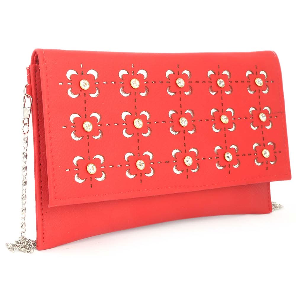 Women's Clutch (Kam-335) - Red, Women, Clutches, Chase Value, Chase Value