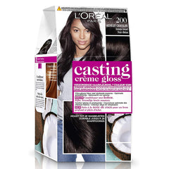 Loreal Casting Creme Gloss Hair Colour 200 Deep Black, Beauty & Personal Care, Hair Colour, L'Oreal, Chase Value