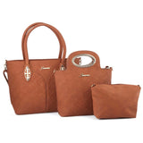 Women's Handbag 3 Pcs (374) - Brown, Women, Bags, Chase Value, Chase Value
