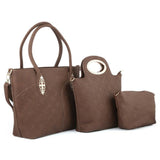 Women's Handbag 3 Pcs (374) - Coffee, Women, Bags, Chase Value, Chase Value