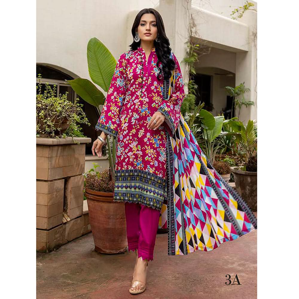 Anum Printed Lawn Unstitiched 3Pcs Suit V1 - A-3, Women, 3Pcs Shalwar Suit, Al-Zohaib Textiles, Chase Value