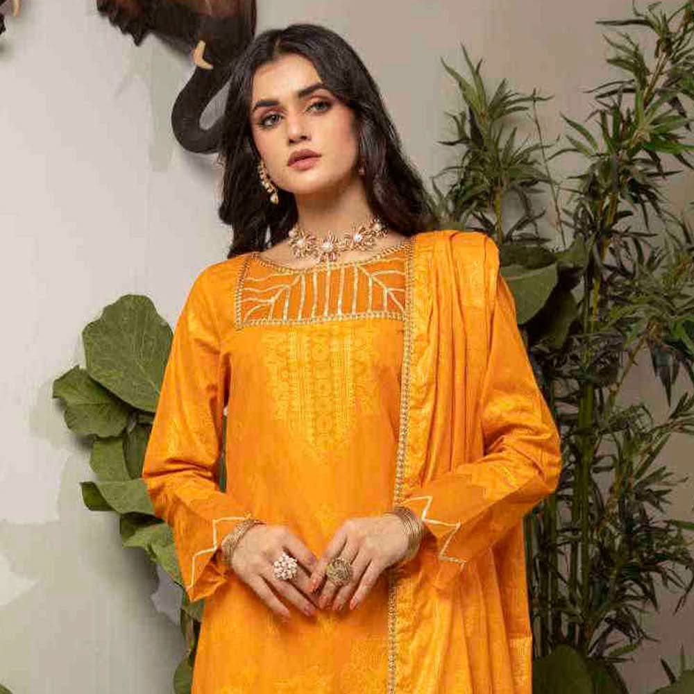 AL Zohaib Monsoon Cotton Gold Print unstitched 3pc Suit, Women, 3Pcs Shalwar Suit, Al-Zohaib Textiles, Chase Value