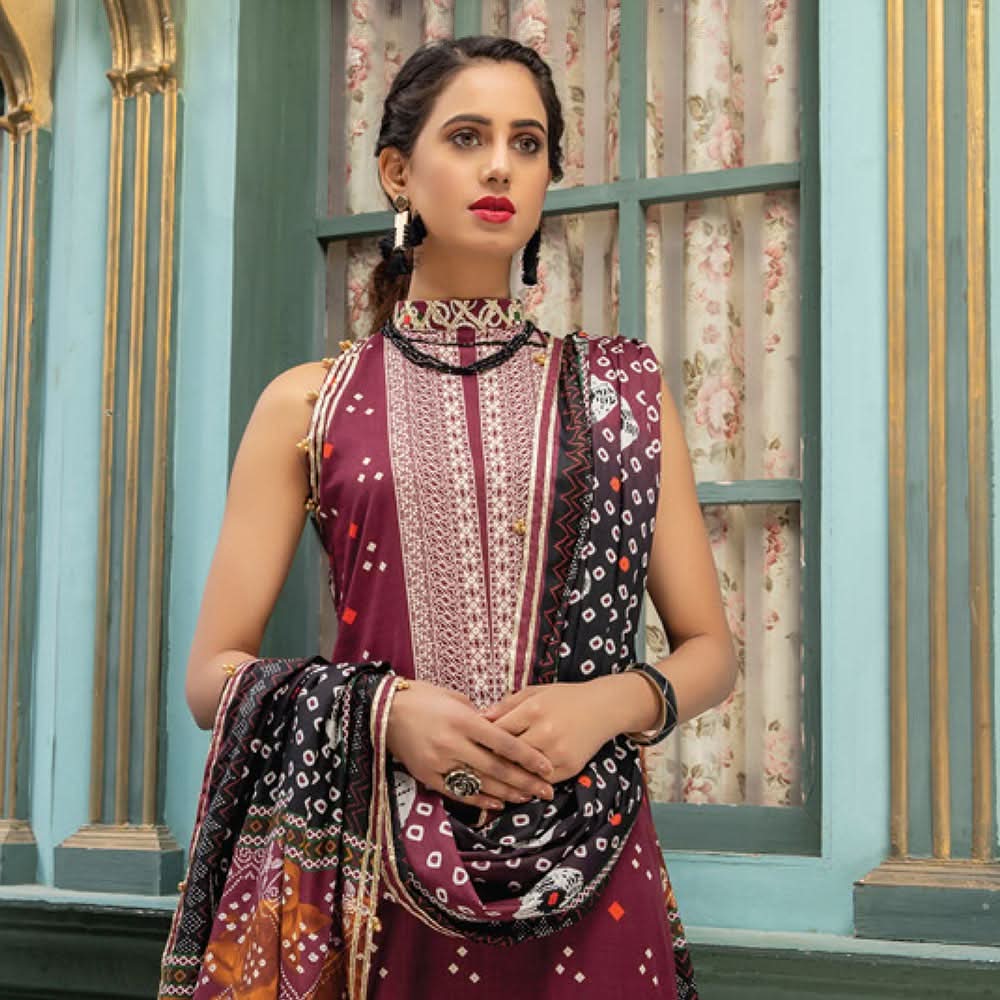 Anum Classic Printed Lawn 3 Pcs Un-Stitched Suit V 5 - 3-A, Women, 3Pcs Shalwar Suit, Al-Zohaib Textiles, Chase Value