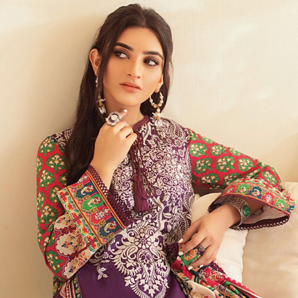 Monsoon Printed Lawn 3 Pcs Un-Stitched Suit Vol 3 - 3-A, Women, 3Pcs Shalwar Suit, Al-Zohaib Textiles, Chase Value