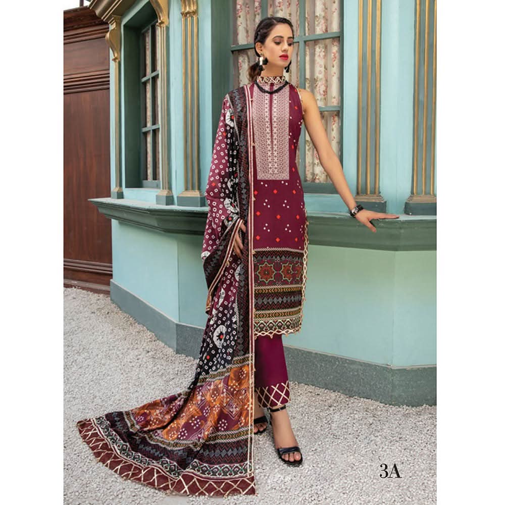 Anum Classic Printed Lawn 3 Pcs Un-Stitched Suit V 5 - 3-A, Women, 3Pcs Shalwar Suit, Al-Zohaib Textiles, Chase Value