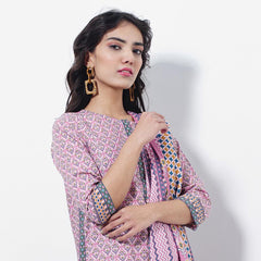 Lakhany Safina Febron Printed Lawn 3 Pcs Un-Stitched Suit - 3A, Women, 3Pcs Shalwar Suit, LSM Textiles, Chase Value