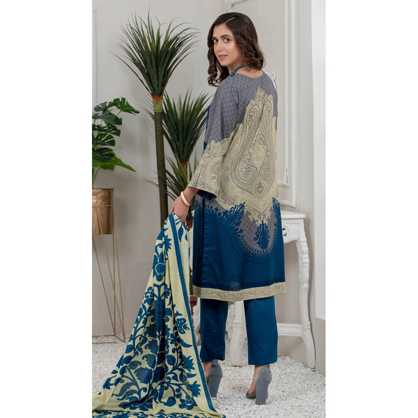 Sahil Printed Lawn V 2 3 Pcs Un-Stitched Suit - 3-B, Women, 3Pcs Shalwar Suit, ZS Textiles, Chase Value