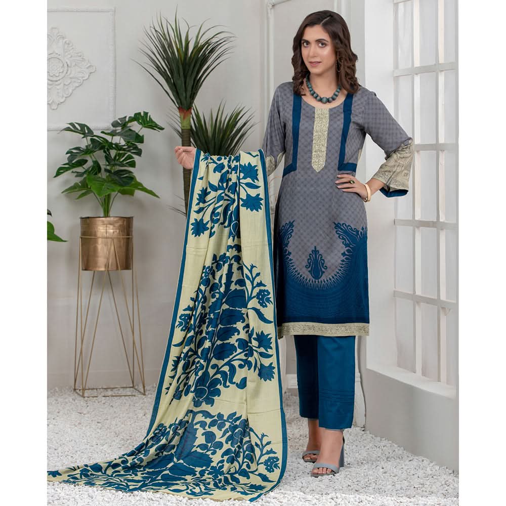 Sahil Printed Lawn V 2 3 Pcs Un-Stitched Suit - 3-B, Women, 3Pcs Shalwar Suit, ZS Textiles, Chase Value