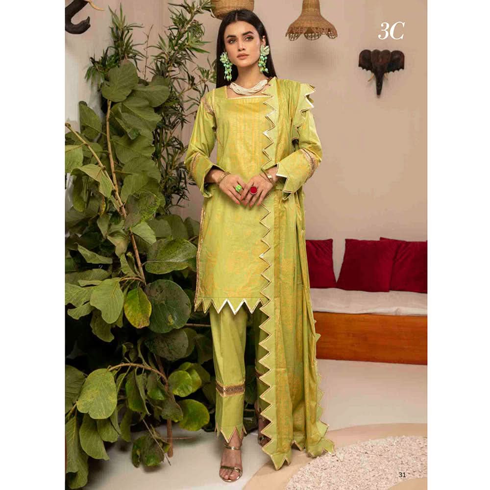 AL Zohaib Monsoon Cotton Gold Print unstitched 3pc Suit, Women, 3Pcs Shalwar Suit, Al-Zohaib Textiles, Chase Value