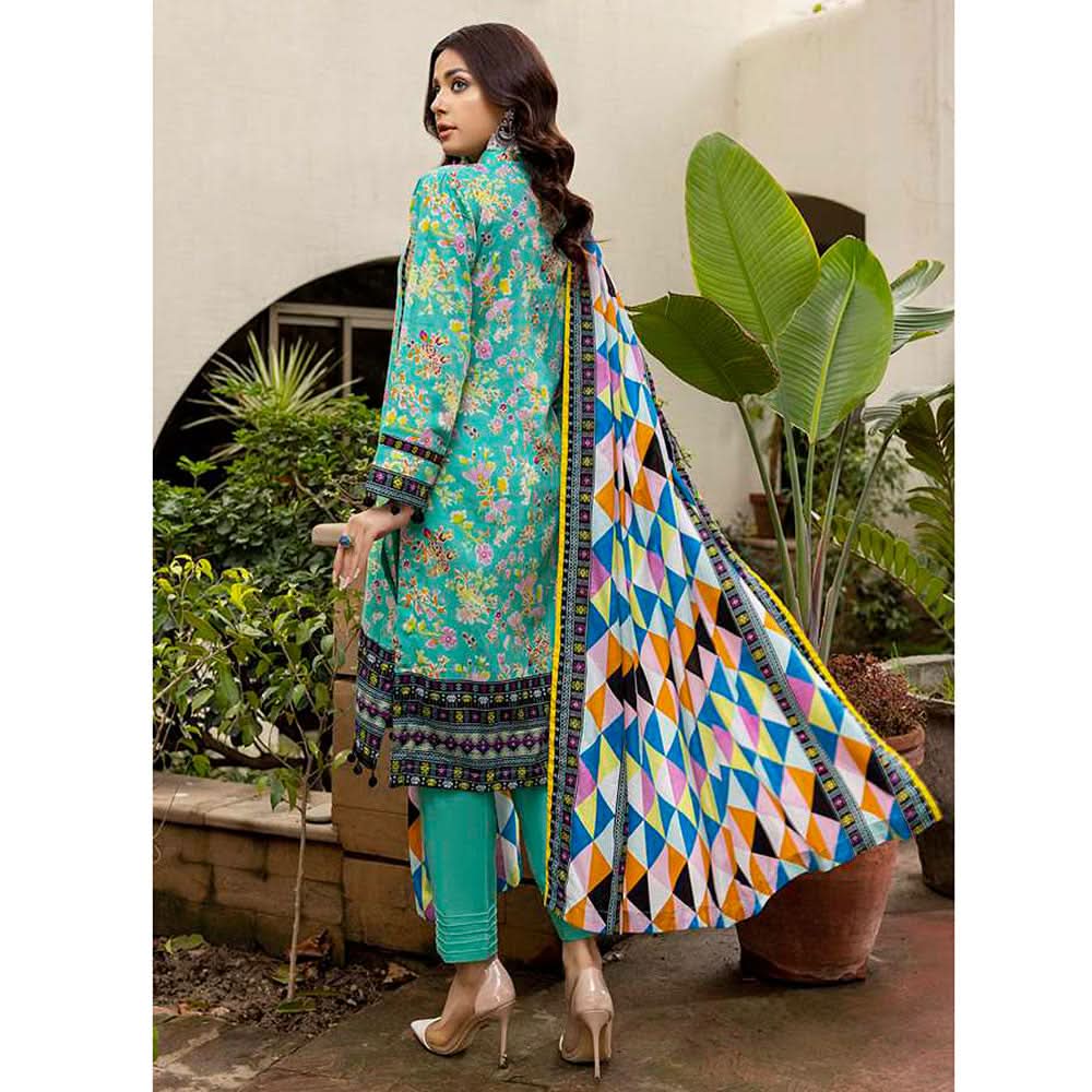 Anum Printed Lawn Unstitiched 3Pcs Suit V1 - C-3, Women, 3Pcs Shalwar Suit, Al-Zohaib Textiles, Chase Value
