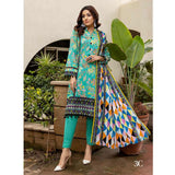 Anum Printed Lawn Unstitiched 3Pcs Suit V1 - C-3, Women, 3Pcs Shalwar Suit, Al-Zohaib Textiles, Chase Value