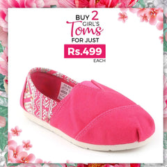 Girls Printed Toms - Purple, Kids, Girls Sneakers And Shoes, Chase Value, Chase Value