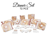 Melamine Dinner Set 72 Pieces - D # 3 - test-store-for-chase-value
